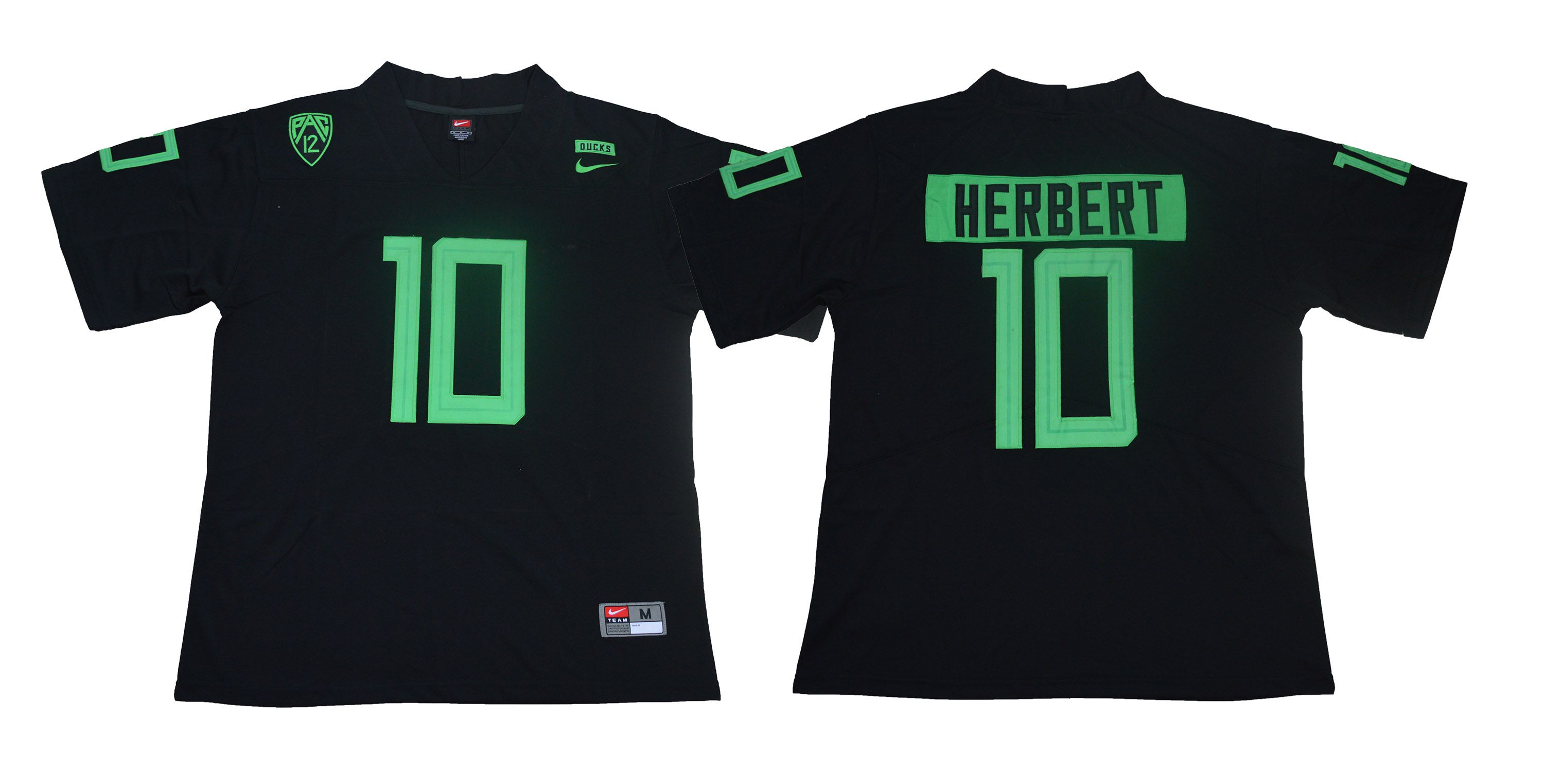 Men Oregon Ducks #10 Herbert Black Legendary Edition Nike NCAA Jerseys